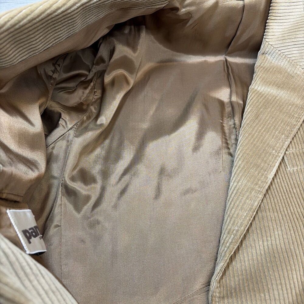 Levi's Panatela Blazer Jacket 42L Corduroy Brown Tan Vtg - Picture 11 of 11